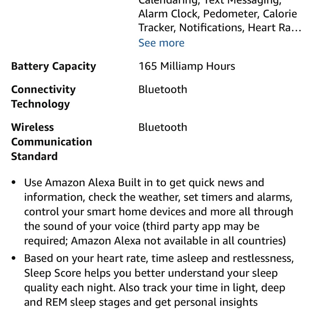 Fitbit Versa 2 4mb Smartwatch with light pink Leather Strap - Picture 9 of 10